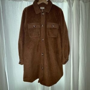 MELLODAY Brown Teddy Jacket